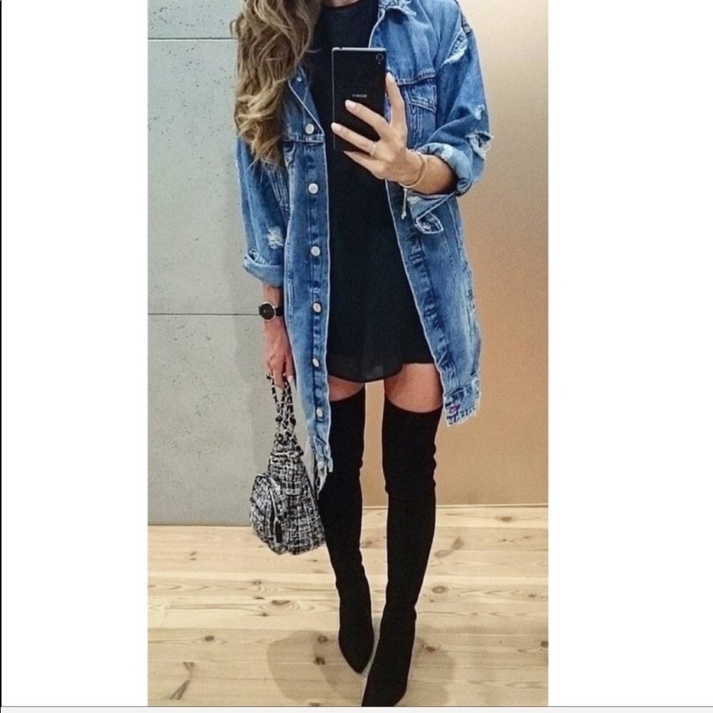 Forever 21 Long Denim Jacket